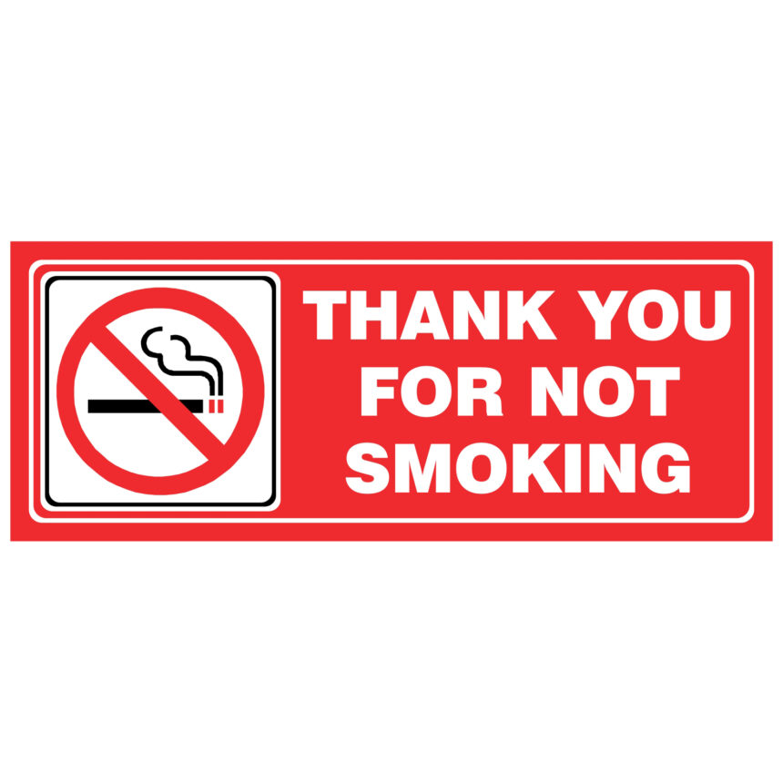 thank you for no smoking