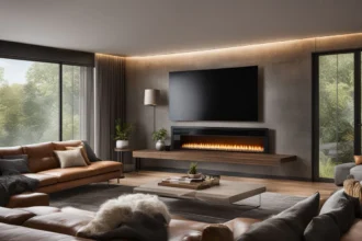 entertainment center with fireplace