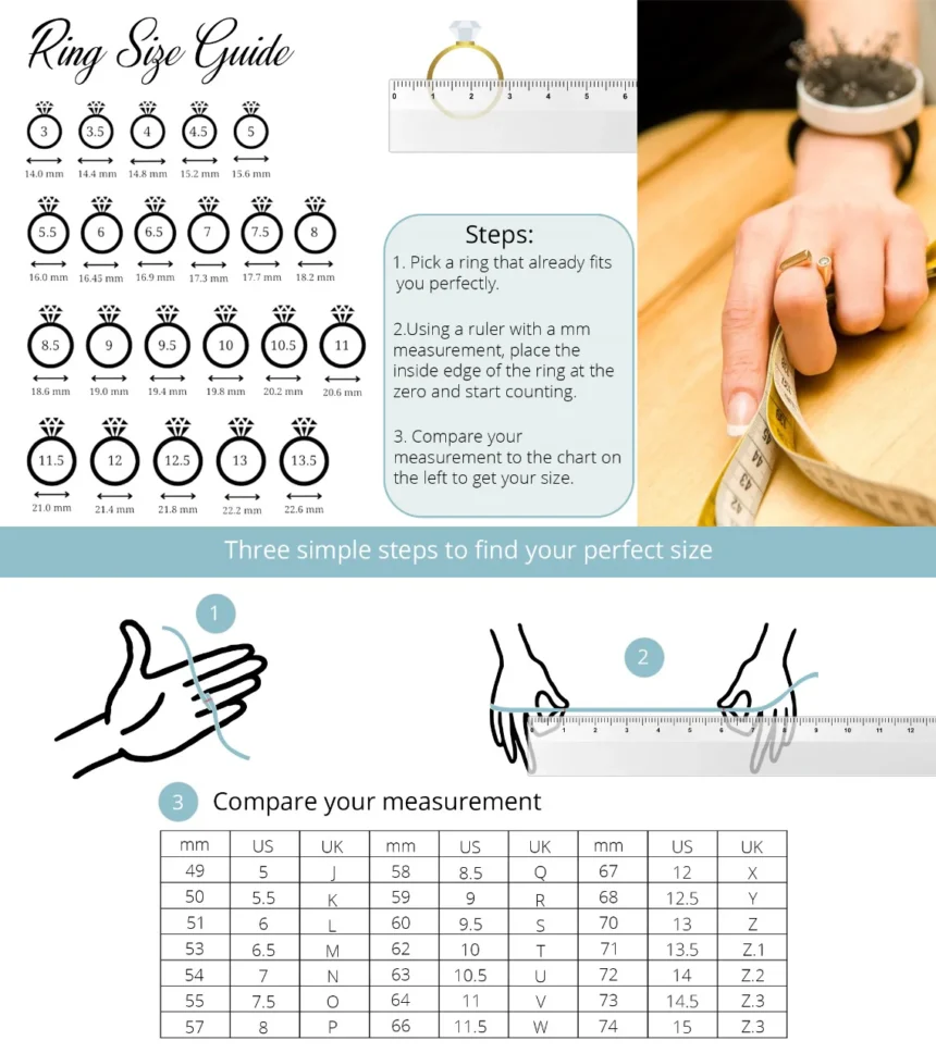 The Ultimate Ring Size Chart Guide: Find Your Perfect Fit Today