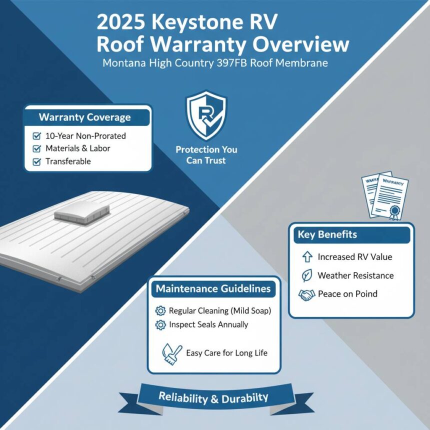 2025 Keystone RV Montana High Country 397FB Roof Membrane Warranty
