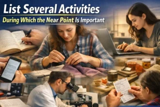 list several activities during which the near point is important