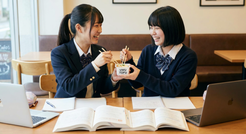 Asian Schoolgirl Step Sisters Take Study Break - Uwu Tofu