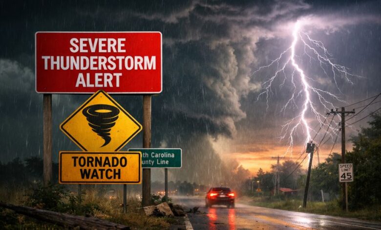 multiple severe thunderstorm alerts issued for south carolina counties