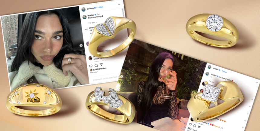 All the Details on the Stunning dua lipa engagement ring