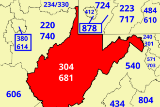 Telephone Area Code 304
