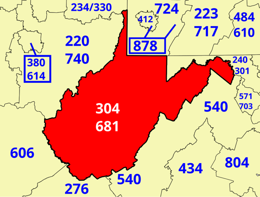 Telephone Area Code 304