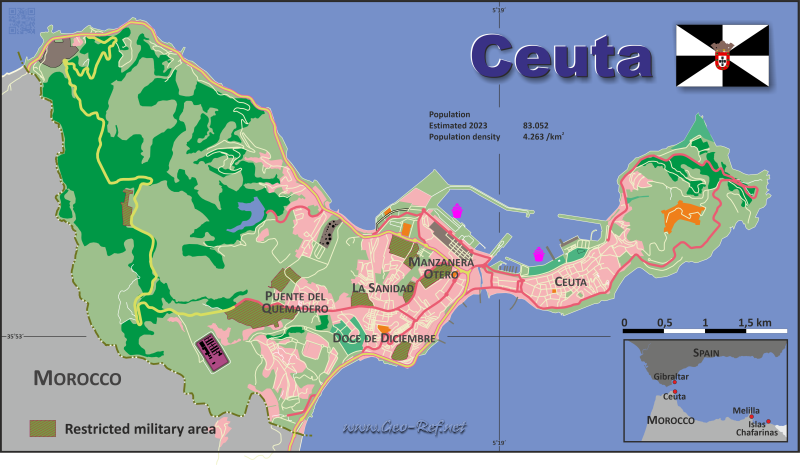 Ceuta Spain Map