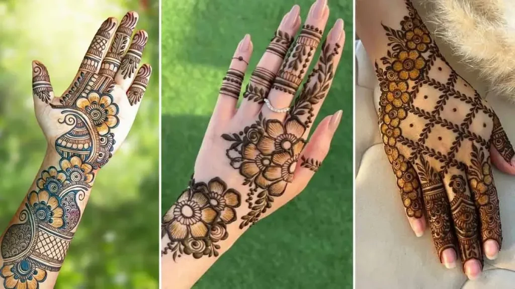 Minimal Half-Hand Mehndi Design