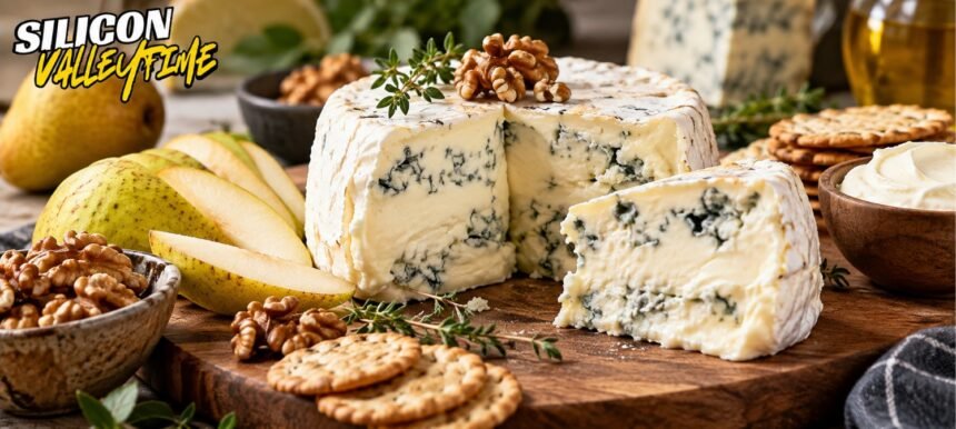 Masgonzola cheese made from Gorgonzola and mascarpone with pears and walnuts