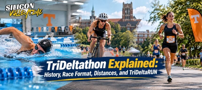 TriDeltathon history, triathlon race format, distances, and TriDeltaRUN