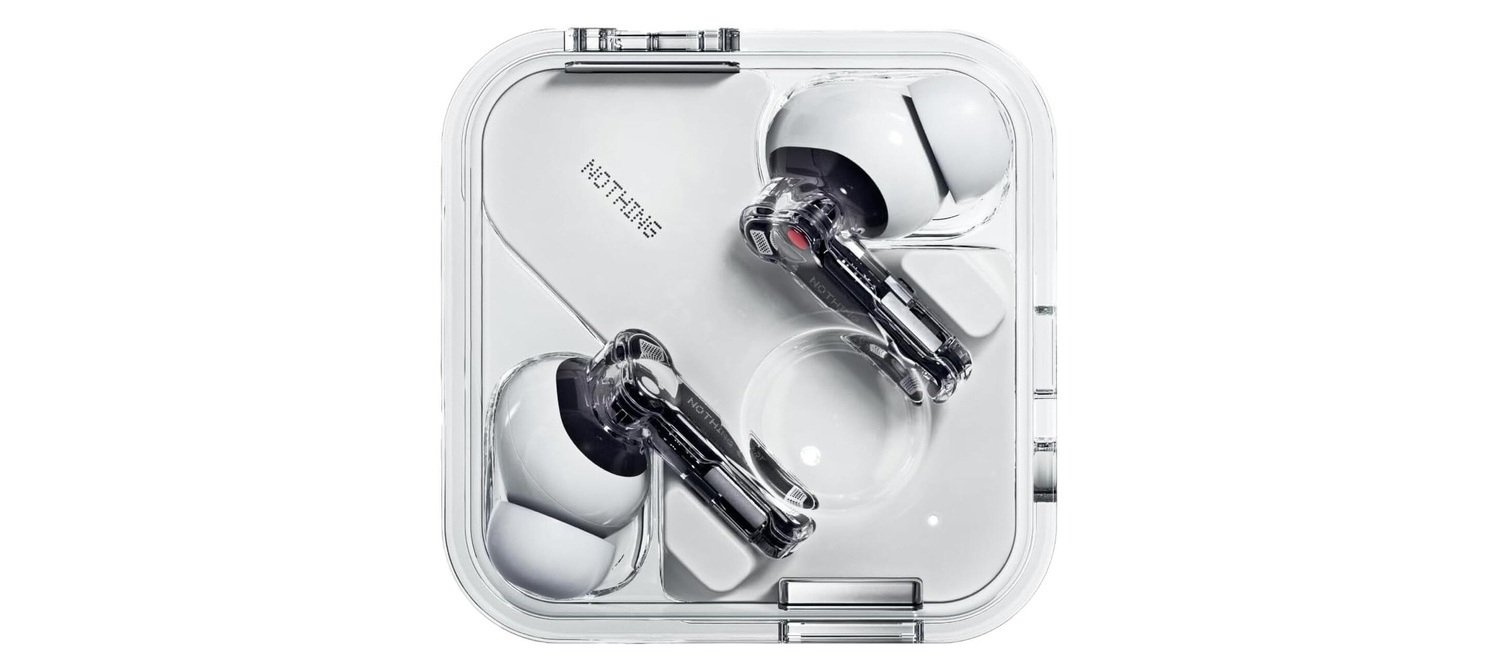 Nothing Ear 2024 wireless earbuds and transparent charging case