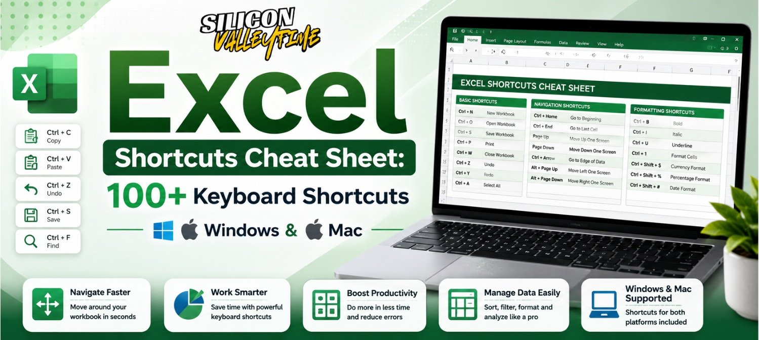 Excel Shortcuts Cheat Sheet: 100+ Keyboard Shortcuts for Windows & Mac