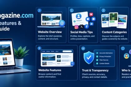 Fentomagazine.com website guide covering content categories, social media tips, captions, features, and website credibility.