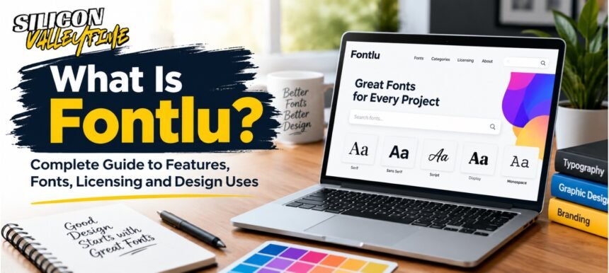 Designer comparing serif and sans-serif fonts in an online font preview tool