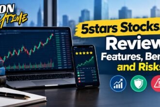 5Stars Stocks.com review highlighting stock research features, investment benefits, and potential risks.